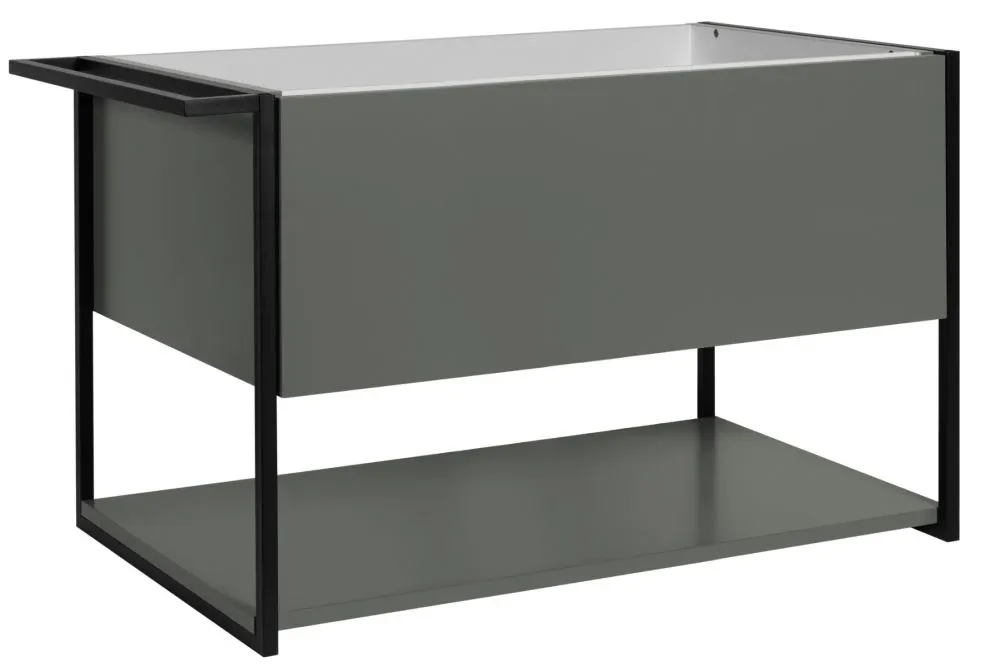 Szafka pod umywalkę LOV 80 cm szaro-zielona półmat z szufladą | MIRAT  kolekcja LOV