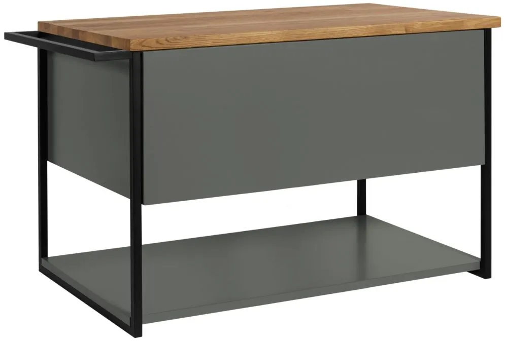 Szafka pod umywalkę LOV 80 cm szaro-zielona półmat z szufladą | MIRAT  kolekcja LOV