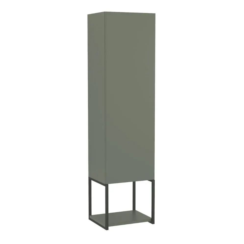 Szafka łazienkowa wysoka LOV 33 cm szaro-zielona półmat słupek| MIRAT  kolekcja LOV