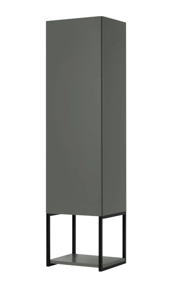 Szafka łazienkowa wysoka LOV 33 cm szaro-zielona półmat słupek| MIRAT  kolekcja LOV