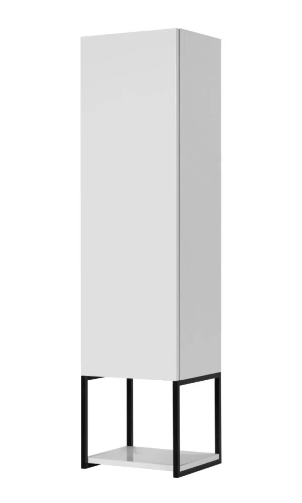Szafka łazienkowa wysoka LOV 33 cm biała połysk z półkami| MIRAT  kolekcja LOV