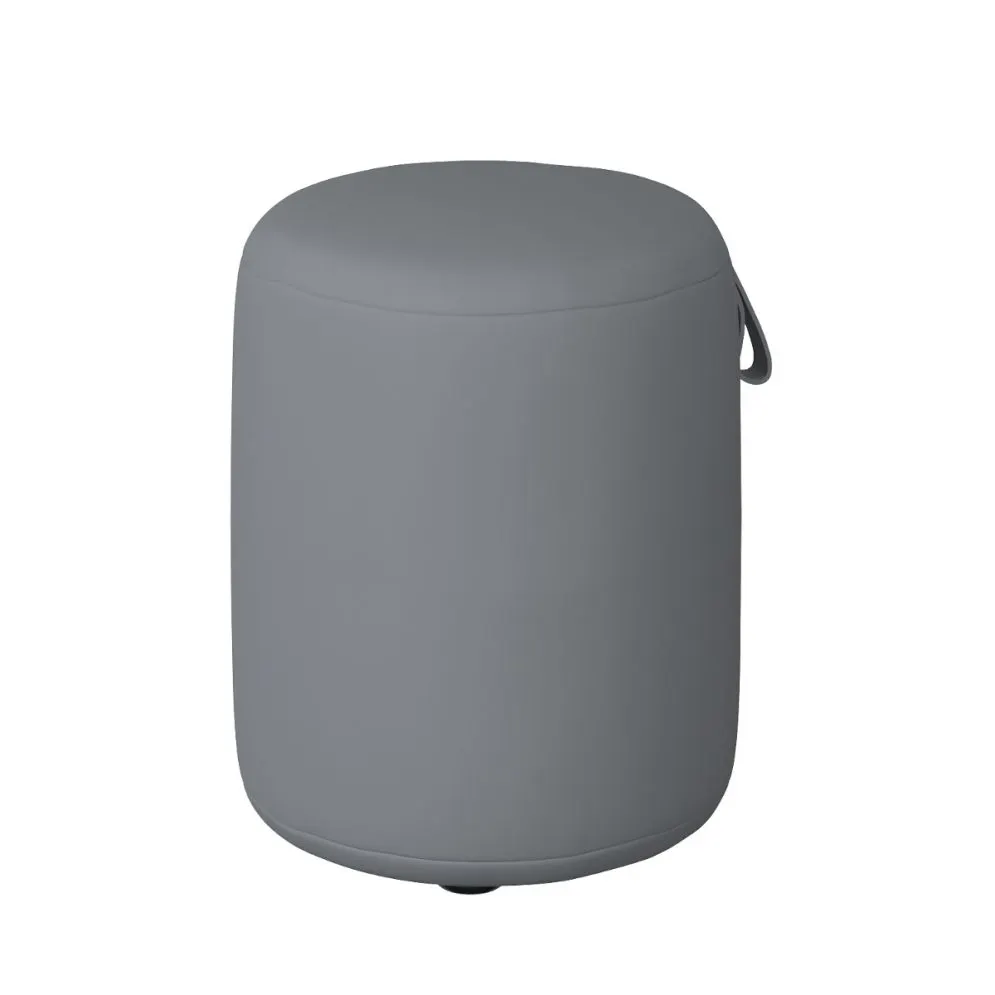 Pufa do toaletki MOSS 34 cm jasno szara wodoodporna okrągła| MIRAT  kolekcja MOSS