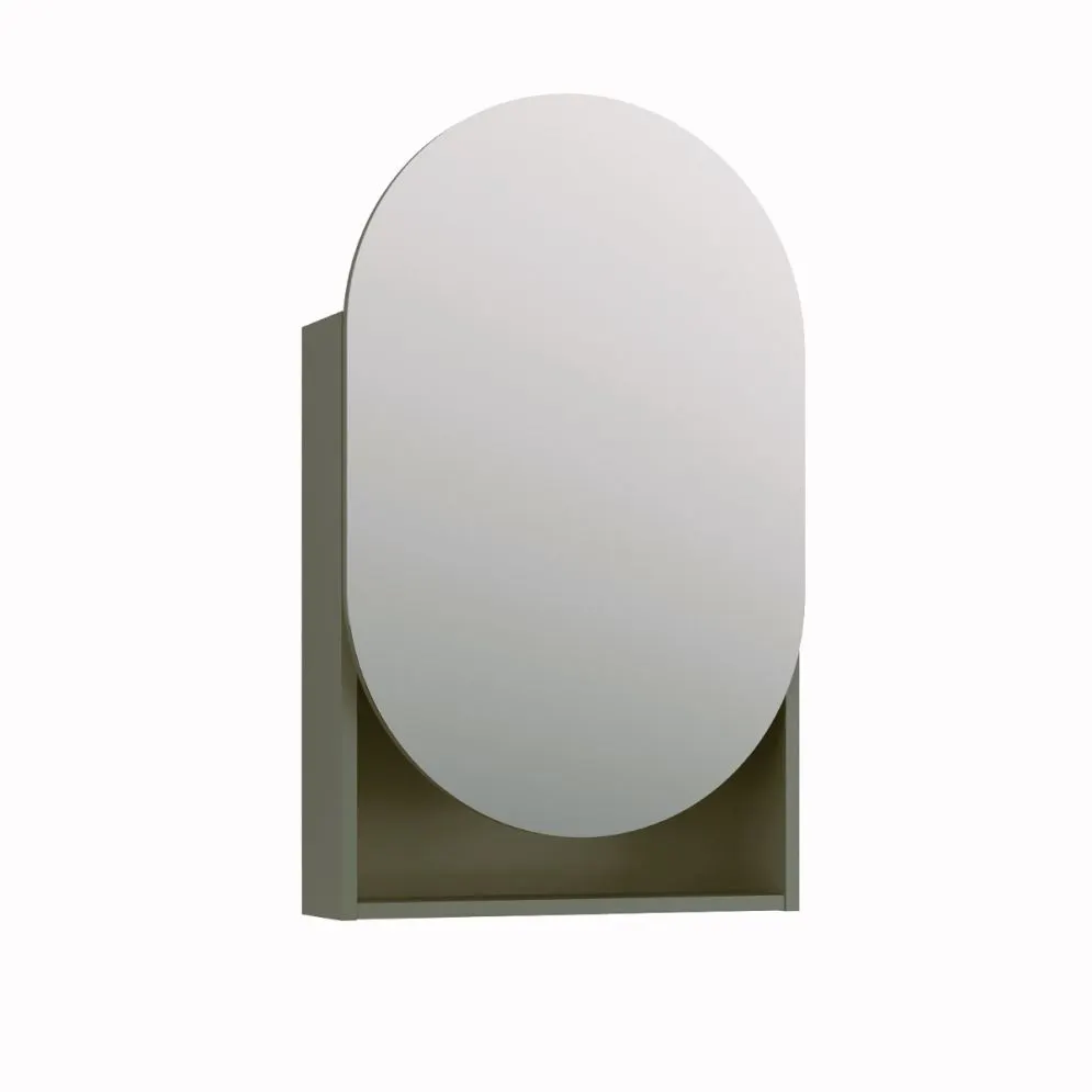 Szafka łazienkowa lustrzana MOSS 50 cm szaro-zielona półmat | MIRAT  kolekcja MOSS