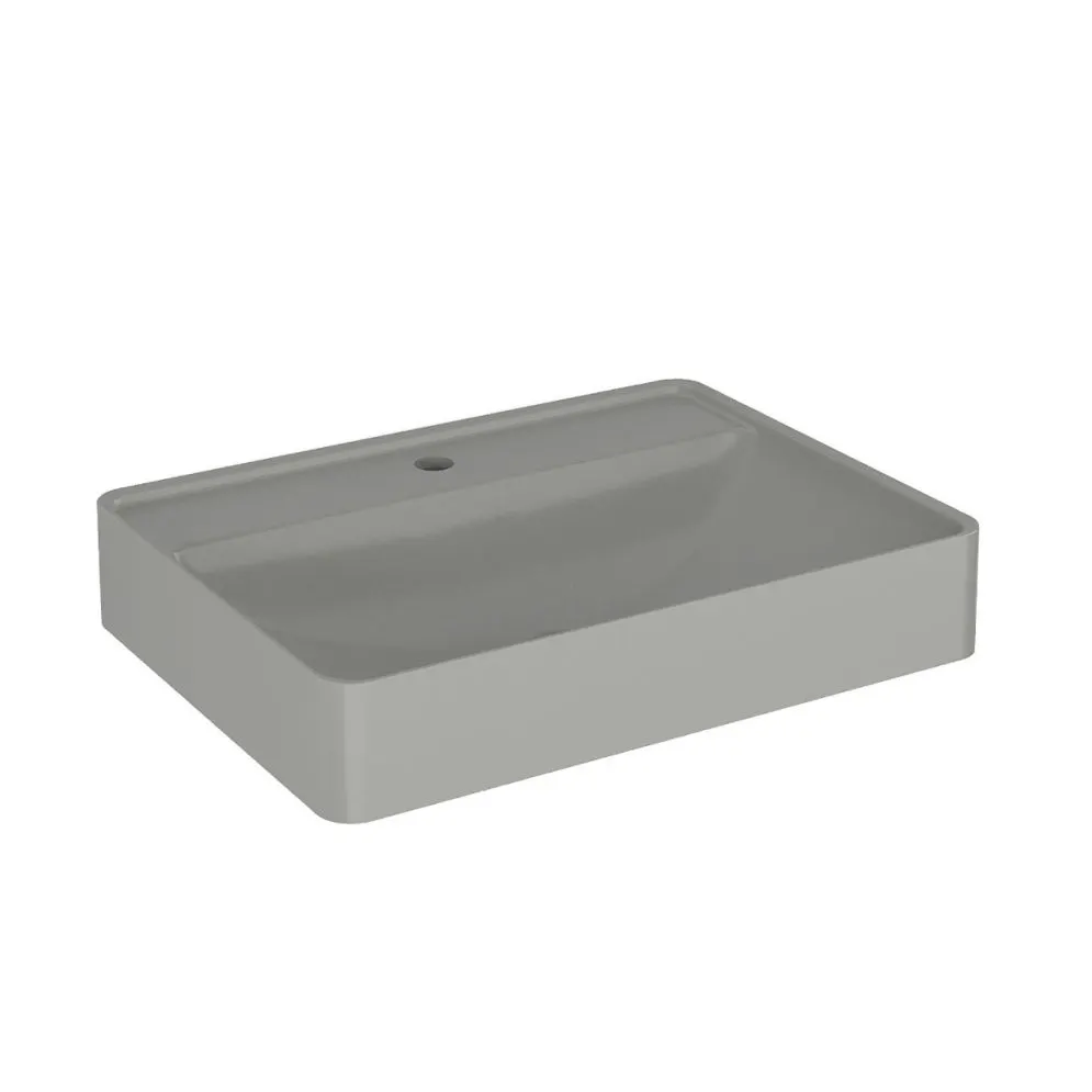 Umywalka meblowa kwarcowa VIBE 60 cm beton mat z otworem | MIRAT