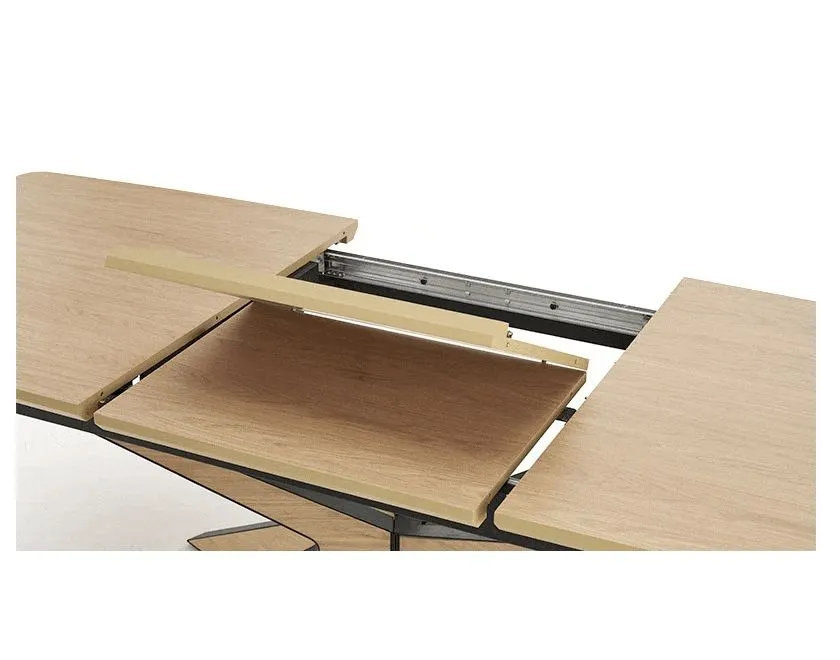 Stół rozkładany JAMES 160(220)x90 dąb naturalny/czarny loftowy I sklep meblowy MIRAT.