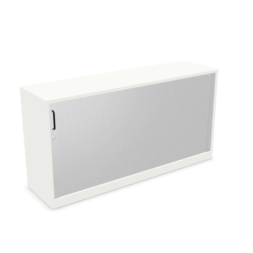 Szafka biurowa żaluzjowa EASY SPACE CABINET HRT 2-OH 160cm biała zamykana I sklep meblowy MIRAT.