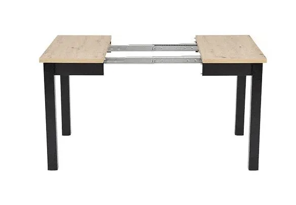 Stół rozkładany QUBIK 80(200)x80 dąb artisan/czarny matowy I sklep meblowy MIRAT. styl LOFT
