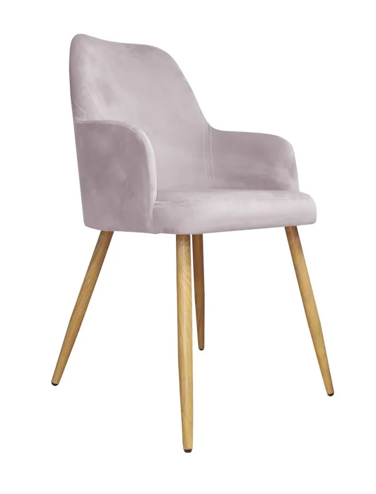 Krzesło WEZERA VELVET jasno różowe nowoczesne | MIRAT. w stylu GLAMOUR, LOFT kolekcja