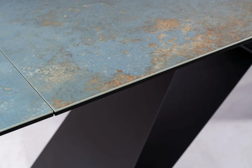 Stół WESTIN CERAMIC 160(240)x90 turkusowy I sklep meblowy MIRAT. styl LOFT