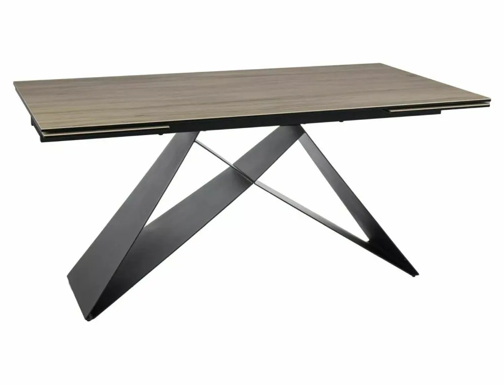 Stół rozkładany WESTIN CERAMIC 160(240)x90 jasny brąz mat sabbia designerski I sklep meblowy MIRAT. styl GLAMOUR