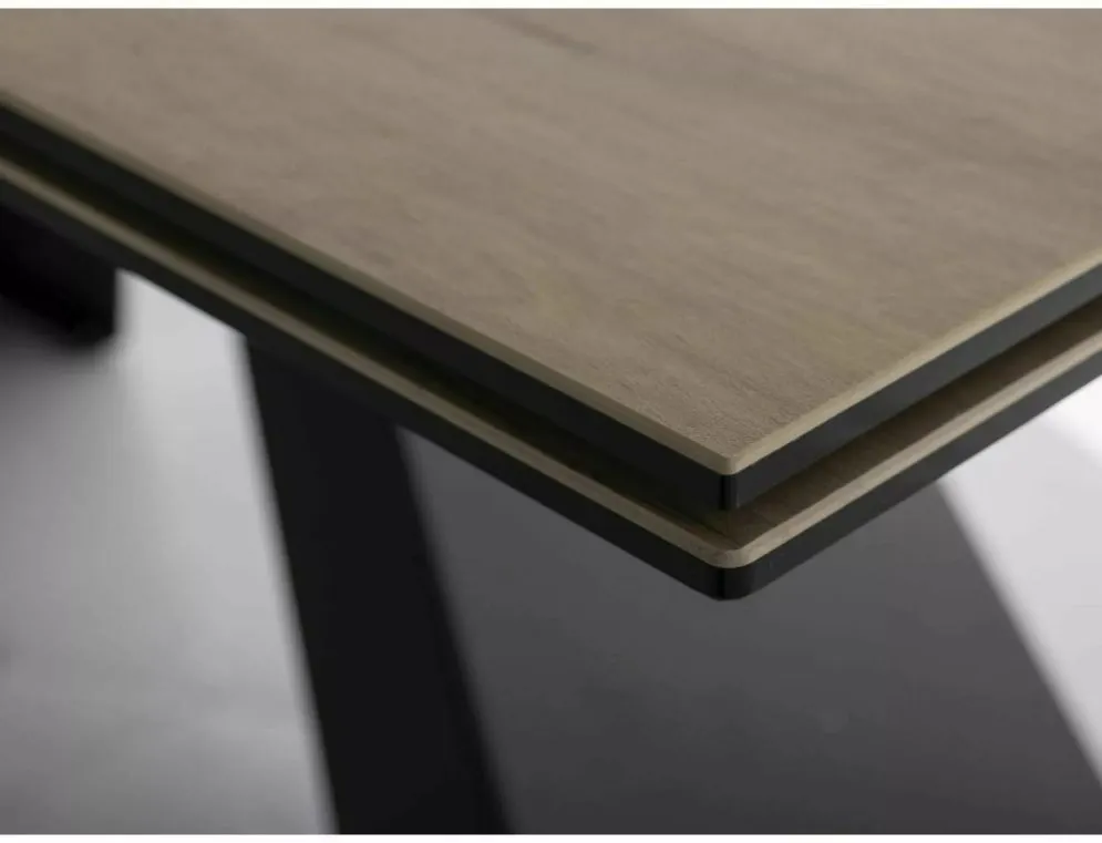 Stół rozkładany WESTIN CERAMIC 160(240)x90 jasny brąz mat sabbia designerski I sklep meblowy MIRAT. styl GLAMOUR