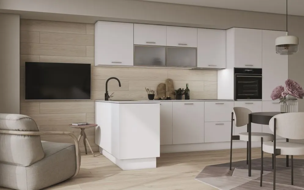 Solidna szafka kuchenna wisząca 60 VENTO GOO-60/58 biały mat I sklep meblowy MIRAT.  kolekcja VENTO