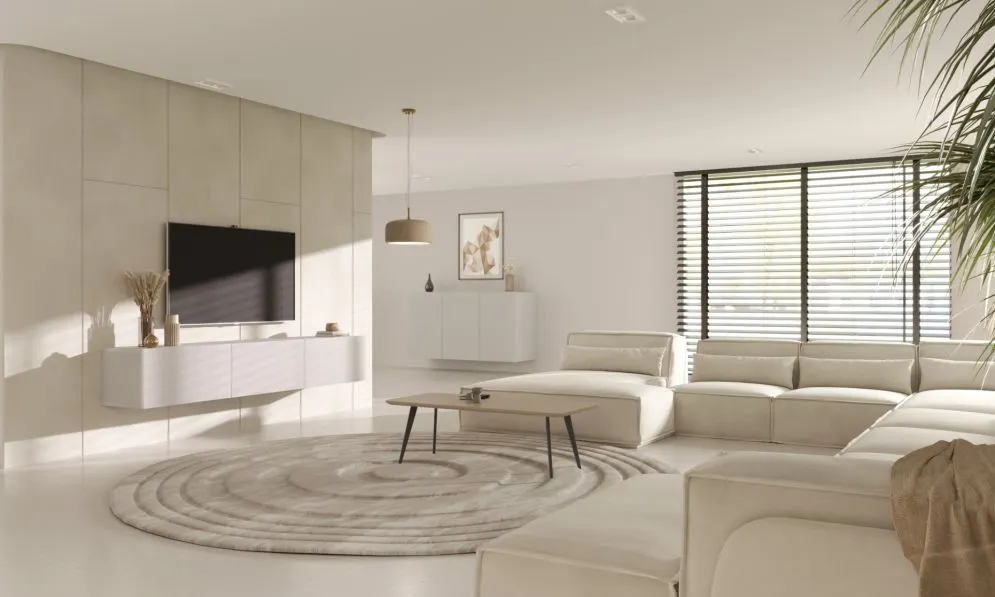 Szafka RTV GABI 180cm biała wisząca do salonu I sklep meblowy MIRAT.  kolekcja GABI