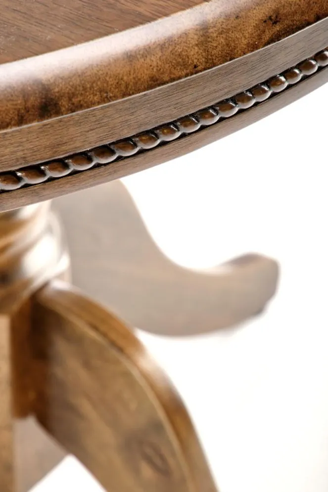 Stół William ciemny orzech okrągły rozkładany | MIRAT.