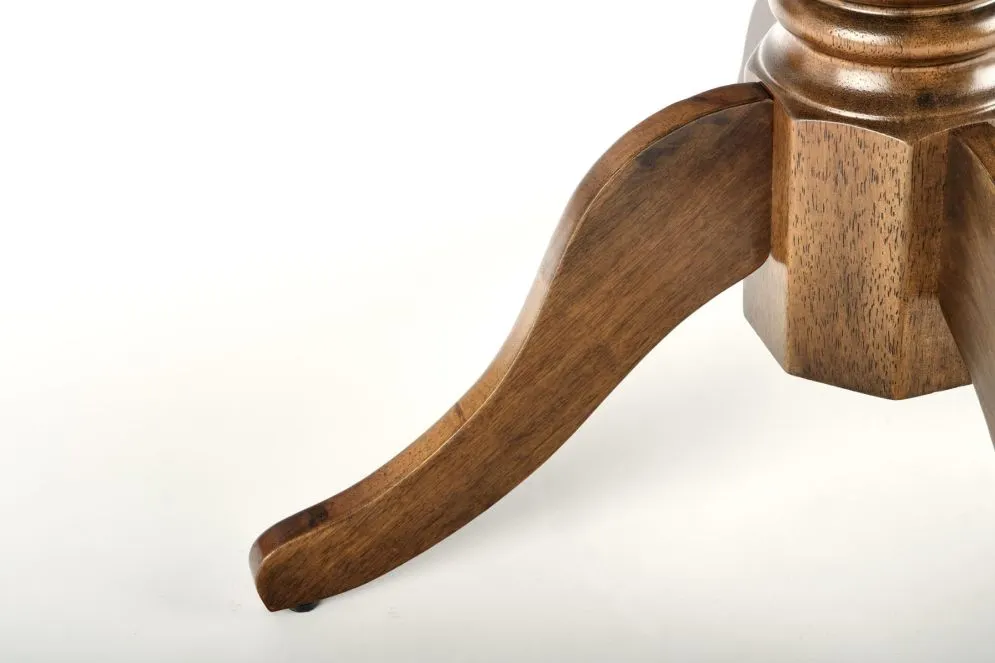 Stół William ciemny orzech okrągły rozkładany | MIRAT.