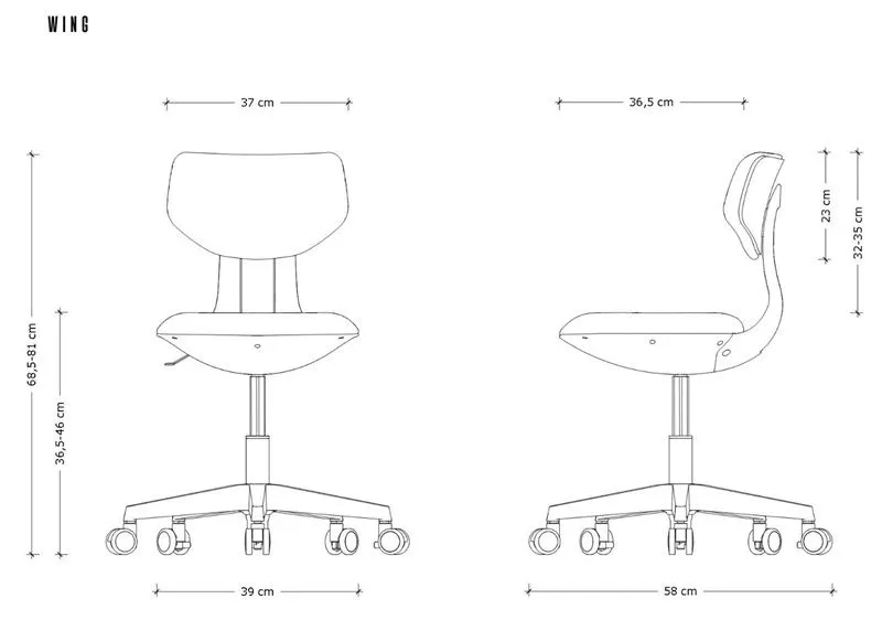 Fotel dziecięcy WING różowy I sklep meblowy MIRAT.