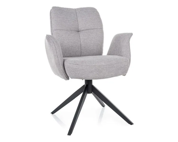Krzesło tapicerowane WING BREGO jasnoszare obracane I sklep meblowy MIRAT. styl LOFT
