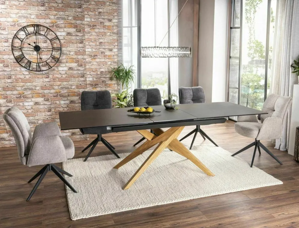 Krzesło tapicerowane WING BREGO ciemnoszare obracane z podłokietnikami I sklep meblowy MIRAT. styl LOFT