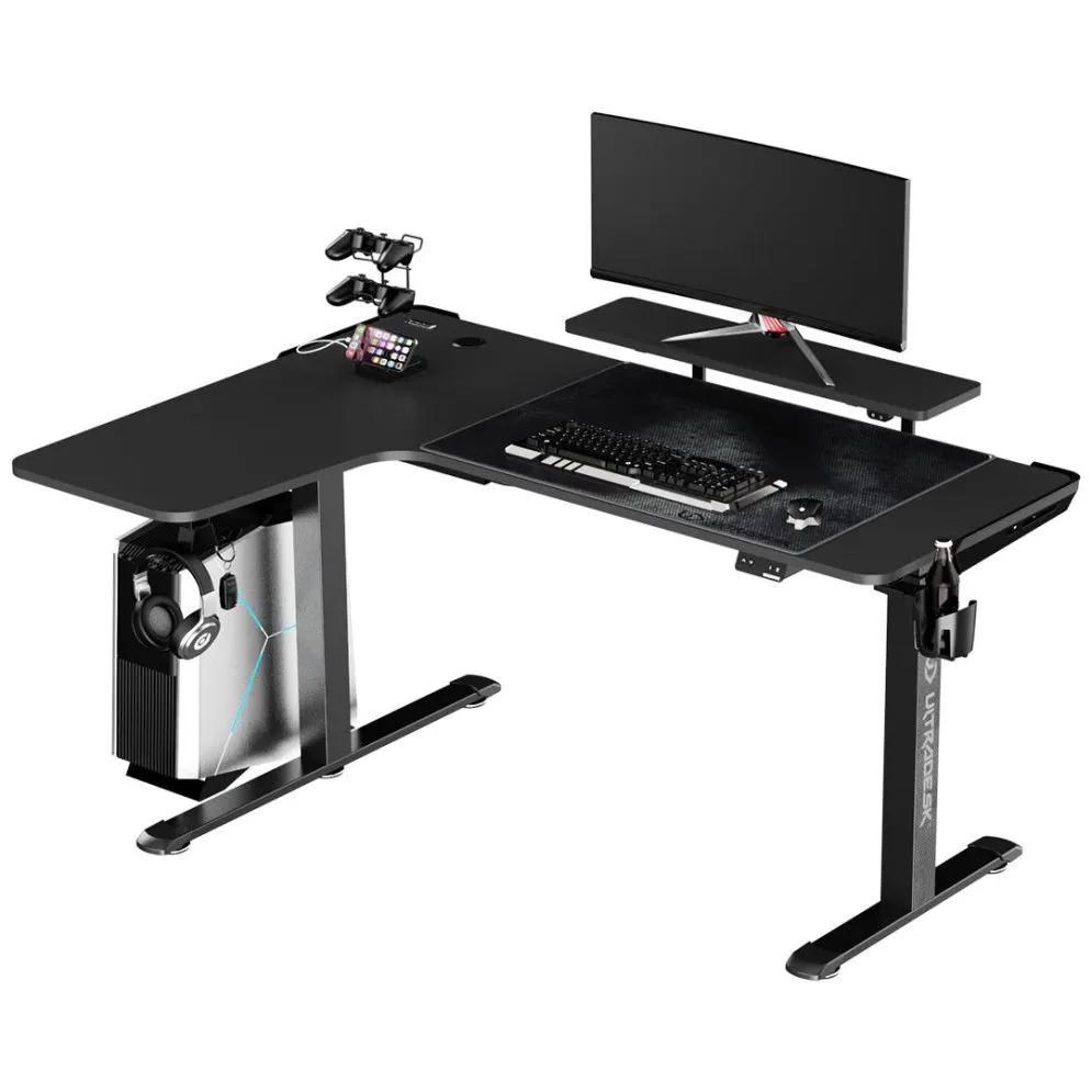 Biurko gamingowe WINGER czarne ULTRADESK | MIRAT.