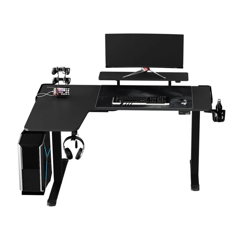 Biurko gamingowe WINGER czarne ULTRADESK | MIRAT.
