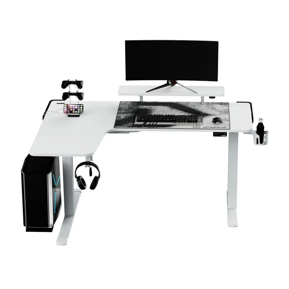 Biurko gamingowe WINGER białe ULTRADESK | MIRAT.