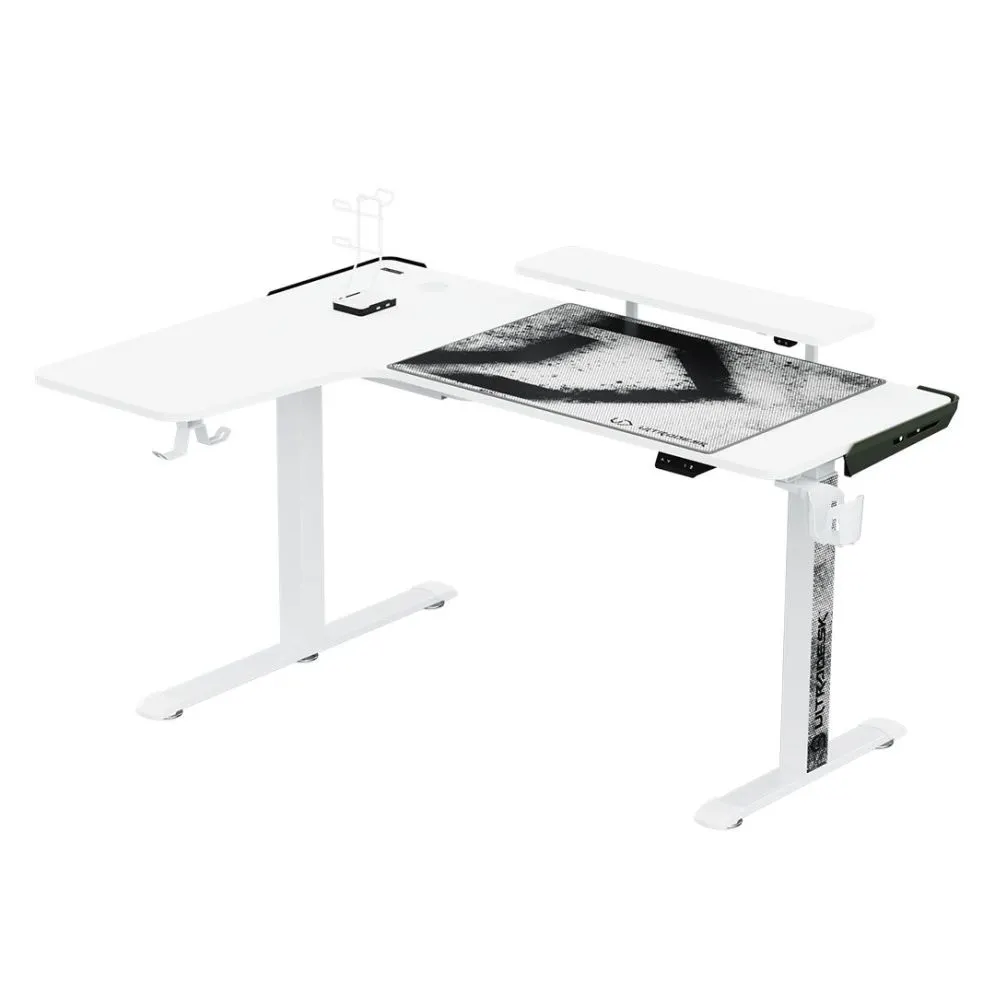Biurko gamingowe WINGER białe ULTRADESK | MIRAT.