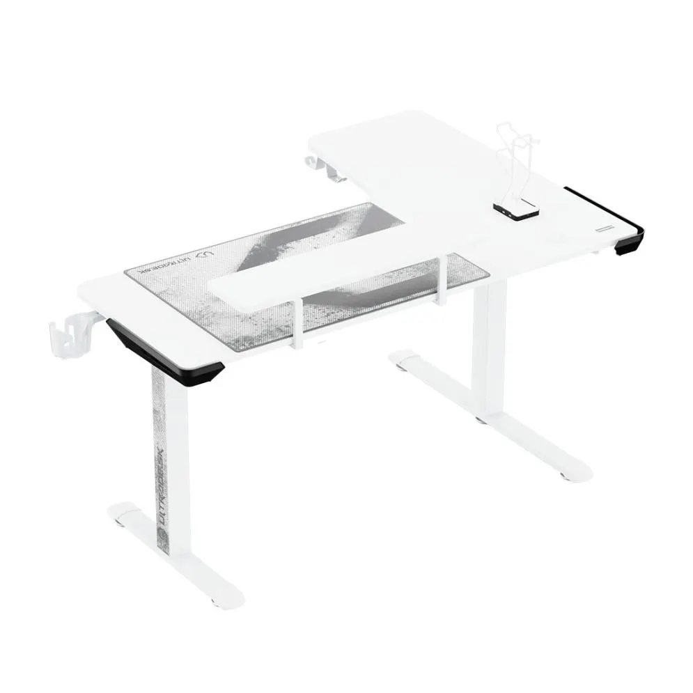 Biurko gamingowe WINGER białe ULTRADESK | MIRAT.