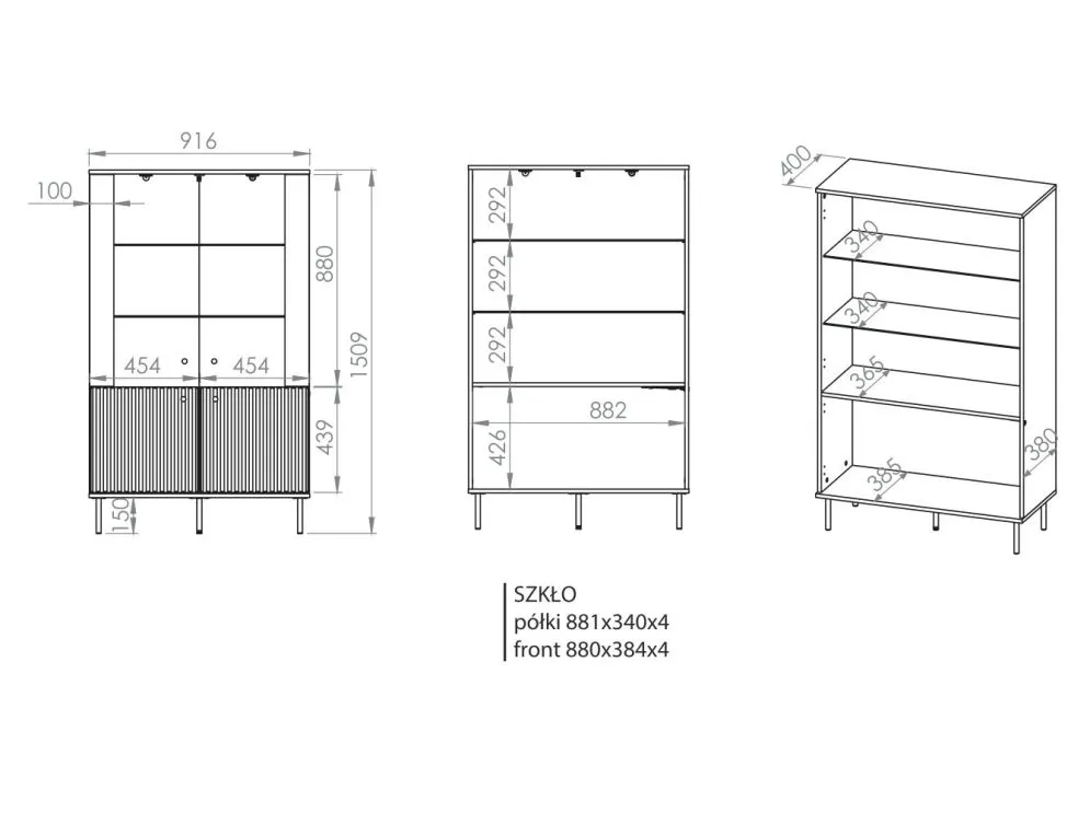 Witryna niska ELLEN kaszmir na metalowych nogach I sklep meblowy MIRAT. styl GLAMOUR, RYFLOWANY