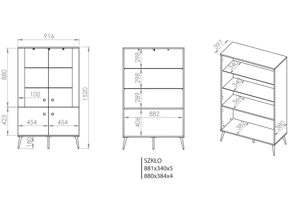 Witryna niska BLU granatowa z cichym domykiem I sklep meblowy MIRAT. styl GLAMOUR kolekcja BLU