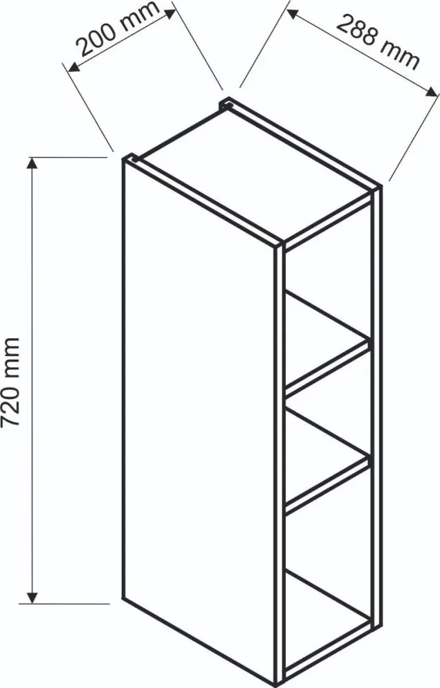 Szafka kuchenna wisząca 20 NATALIA WO20 otwarta z półkami | MIRAT. w stylu kolekcja NATALIA
