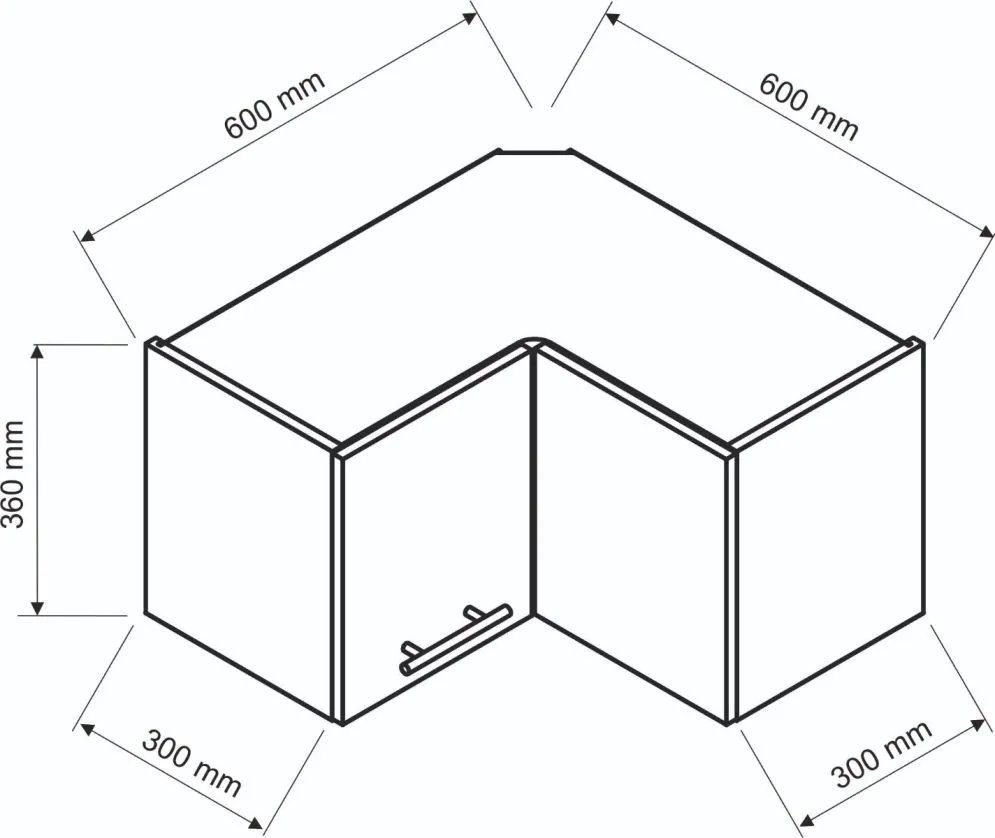 Szafka kuchenna narożna 60 ADELE WRN 36 P/L coffe I sklep meblowy MIRAT.
