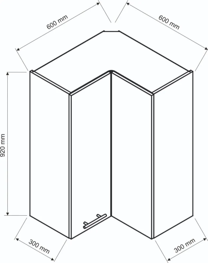 Szafka kuchenna narożna BONO WRN P/L /92 biała I sklep meblowy MIRAT. styl SKANDYNAWSKI