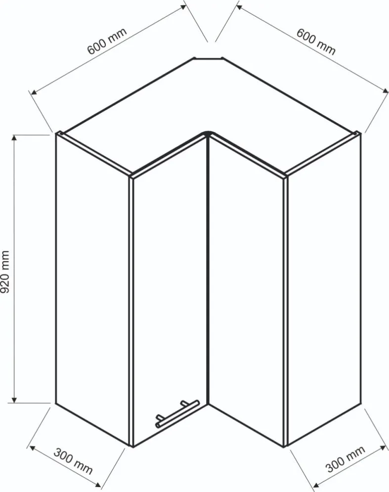 Szafka kuchenna narożna 60 DENIS WRN P/L/92 biały mat cichy domyk I sklep meblowy MIRAT.  kolekcja DENIS