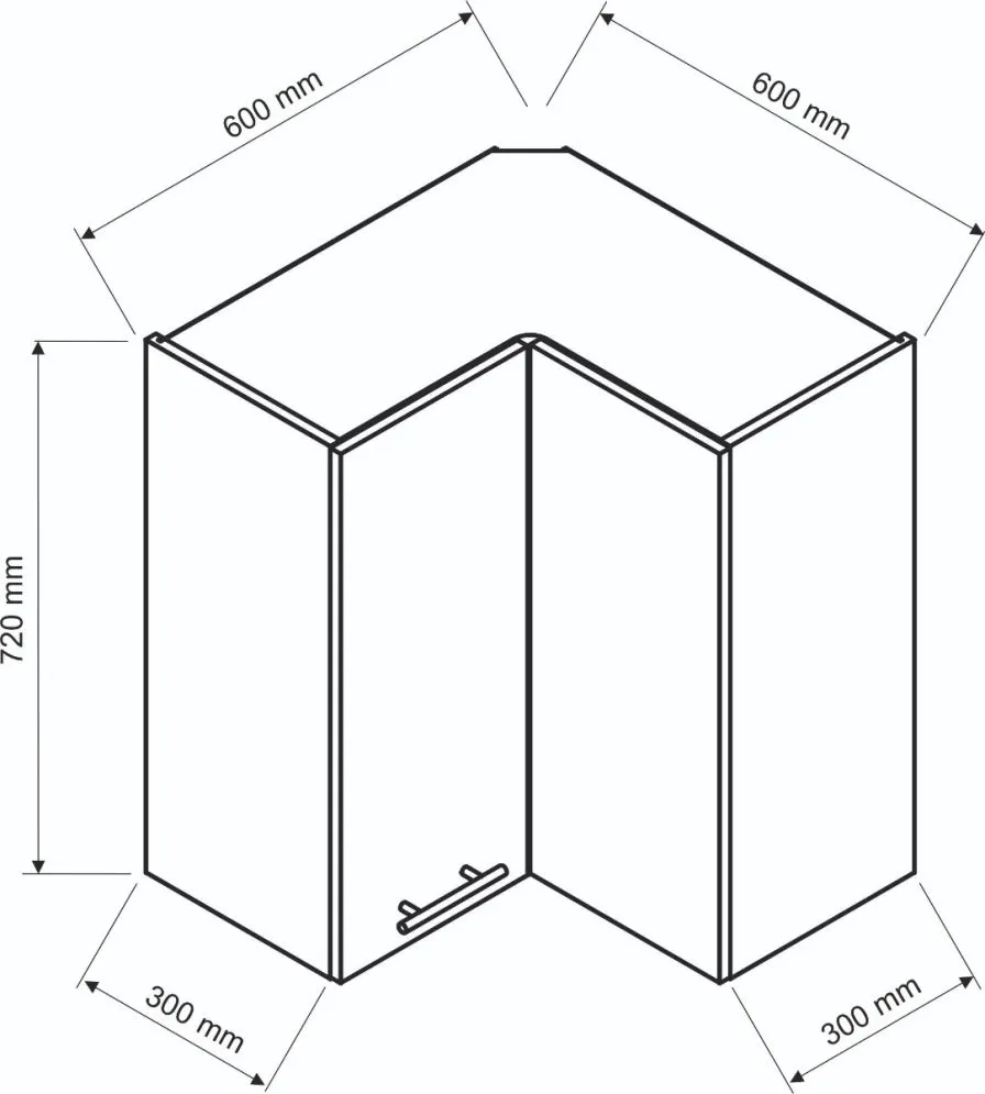 Szafka kuchenna narożna BONO WRN P/L biała I sklep meblowy MIRAT. styl SKANDYNAWSKI