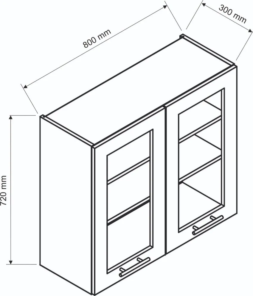 Szafka kuchenna wisząca 60 ADELE WS80 biała I sklep meblowy MIRAT.