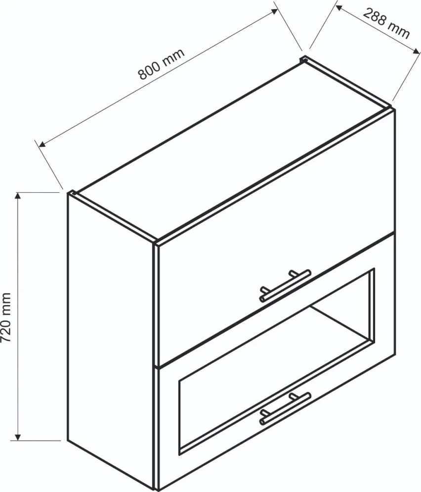 Szafka kuchenna wisząca 80 NATALIA WS80GRF/2 SD biała z dwoma frontami | MIRAT.  kolekcja NATALIA