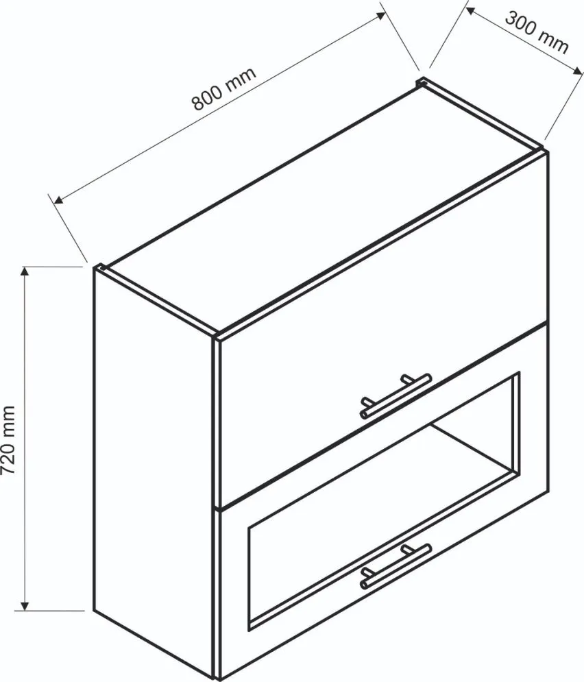 Szafka kuchenna wisząca 80 ADELE W80 GRF/2 SD biała I sklep meblowy MIRAT.