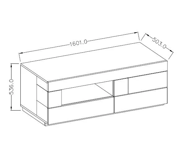 Szafka RTV SILKE 2S1KL 160cm matera/dąb wotan z otwartą półką I sklep meblowy MIRAT. styl SKANDYNAWSKI kolekcja SILKE