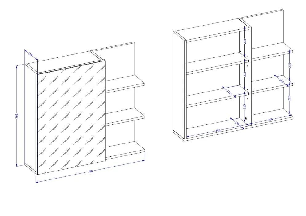 Szafka łazienkowa GAJA 1D 78cm biała z lustrem jednodrzwiowa I sklep meblowy MIRAT.  kolekcja GAJA