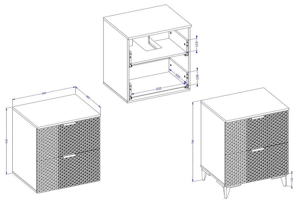 Szafka pod umywalkę nablatową LAURA 2S 60cm biała mat wisząca I sklep meblowy MIRAT. styl GLAMOUR kolekcja LAURA-HEL