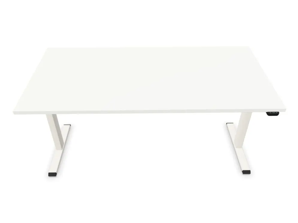 Biurko eCOMO 160x80cm białe z regulacją wysokości do biura I sklep meblowy MIRAT.