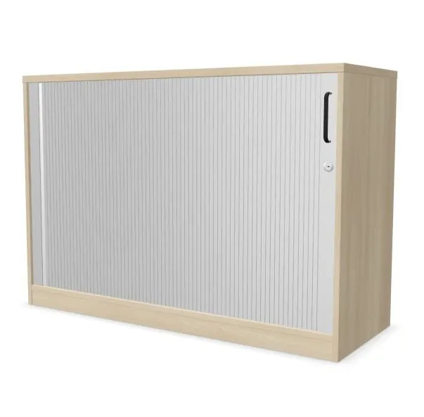 Szafka biurowa żaluzjowa EASY SPACE CABINET HRT 2-OH 120cm akacjowa zamykana I sklep meblowy MIRAT.