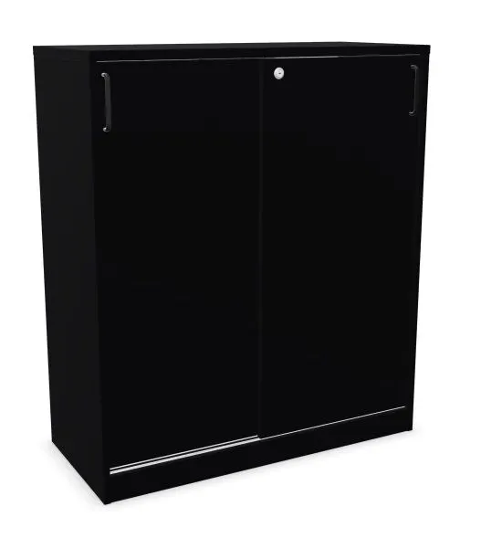 Szafka biurowa przesuwna EASY SPACE CABINET S 3-OH 100cm czarna zamykana I sklep meblowy MIRAT.