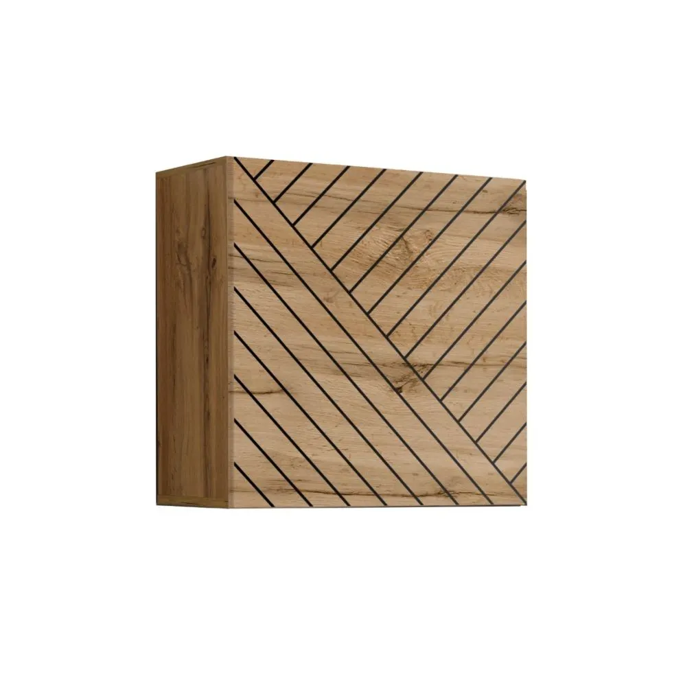 Meblościanka SWITCH LAMEL X dąb wotan/czarna w loftowym stylu I sklep meblowy MIRAT. styl RYFLOWANY kolekcja SWITCH LAMEL