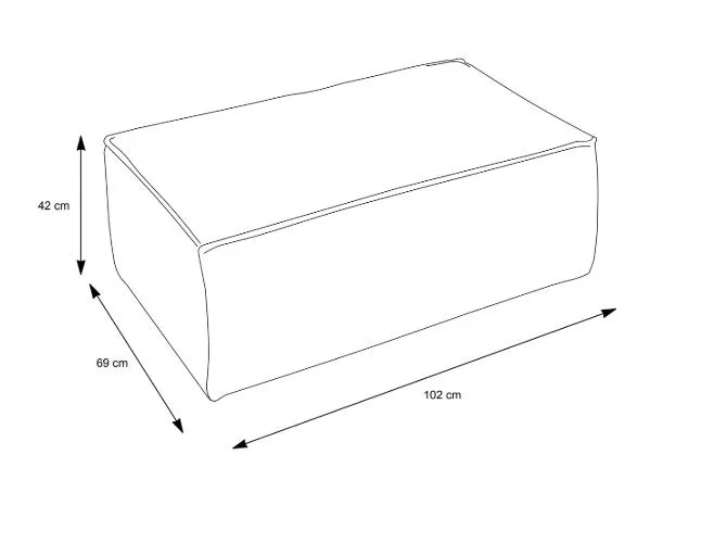 Pufa prostokątna FELICIA kremowa podnóżek I sklep meblowy MIRAT.  kolekcja FELICIA