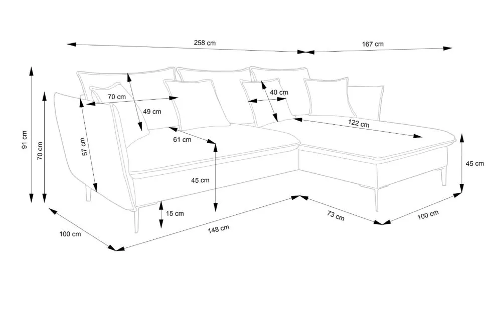 Narożnik z funkcją spania BOSS musztardowy komfortowy I sklep meblowy MIRAT.