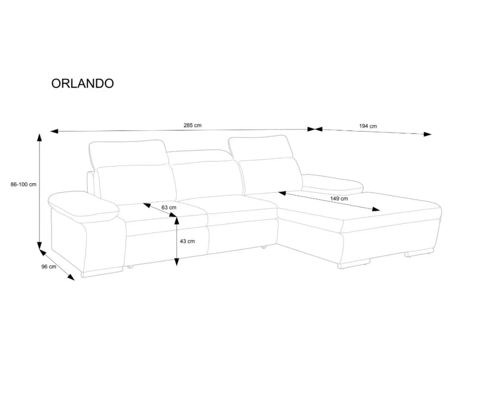 Narożnik z funkcją spania KLARA szary prawy/lewy do salonu I sklep meblowy MIRAT.