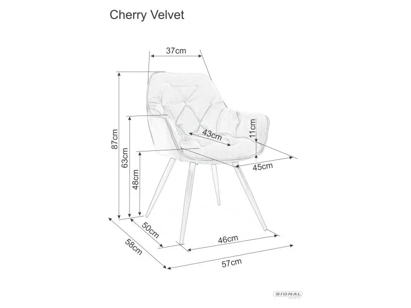 Zestaw krzeseł CHERRY VELVET 4 szt szare aksamitne z eleganckim pikowaniem | MIRAT. w stylu GLAMOUR kolekcja