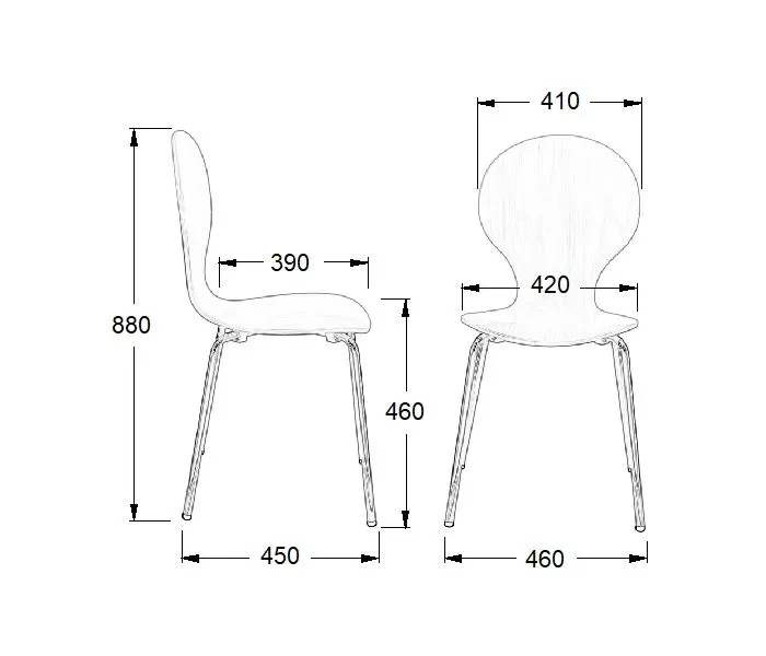 Krzesło ze sklejki TDC-122 buk do kawiarni I sklep meblowy MIRAT.