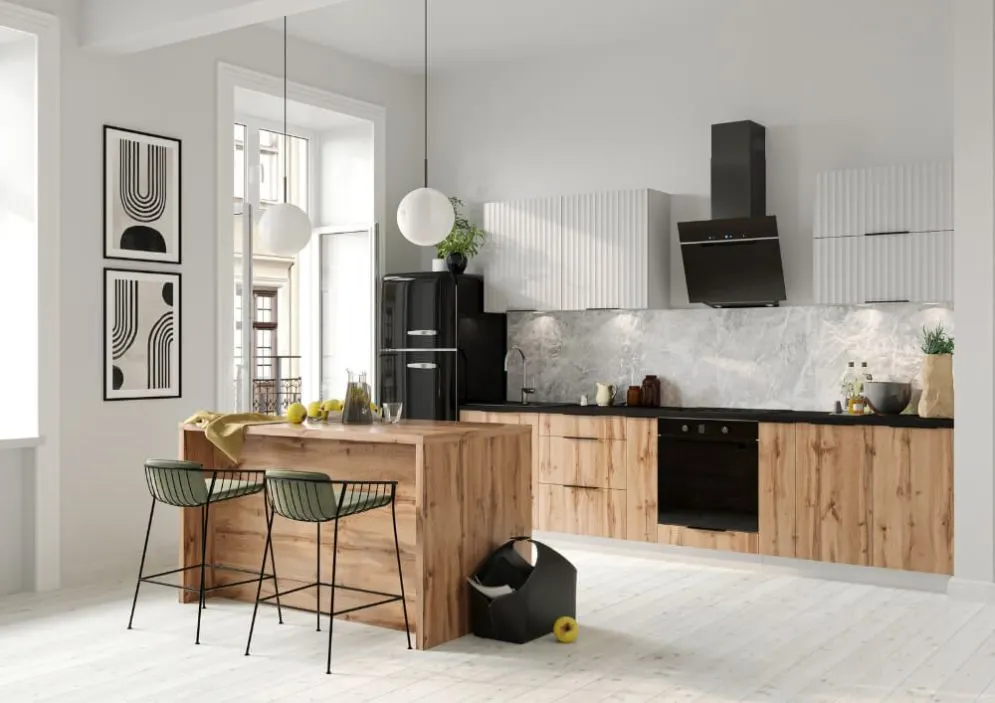 Wyspa kuchenna 90 cm dąb artisan mała I sklep meblowy MIRAT.